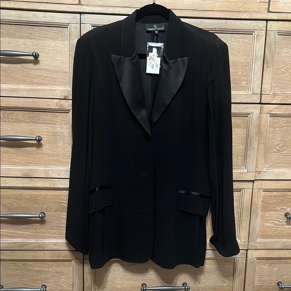 Elegant Black Women's Blazer by Carole Little Size 12